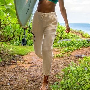 NWT Calista Title Nine Double Gauze Pants Carve Designs Pants, Medium